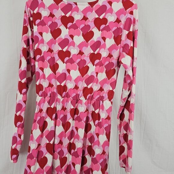 DRAPER JAMES RSVP Valentine's Day Hearts Long Sleeve Knit Wrap Dress-Small - Picture 9 of 9